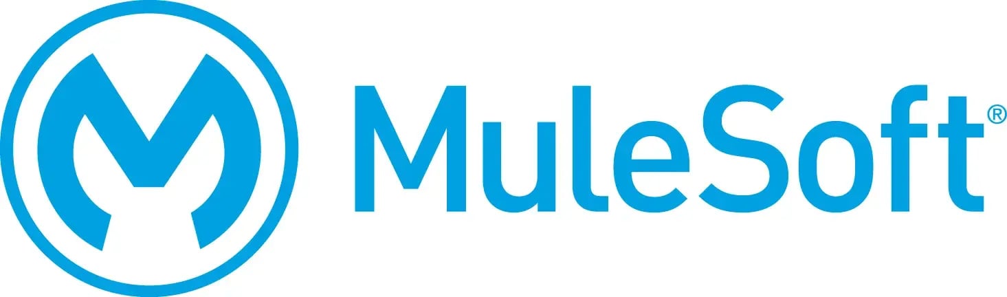 Mulesoft logo: integration platform that simplifies connecting various applications, data, and devices within an organization.